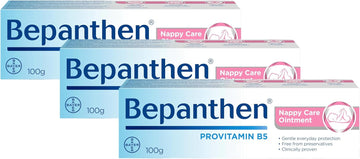 Bepanthen Nappy Care Ointment | Nappy Cream with Provitamin B5 | Suitable for Newborns Skin, 100 g (Packing May Vary). (Pack of 3)