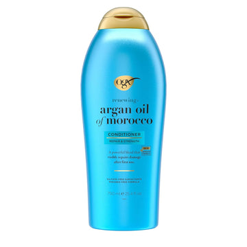 Ogx Renewing Argan Oil Of Morocco Conditioner, 25.4 Fl. Oz - Repair Conditioner For Dry, Damaged Hair, Paraben-Free, Sulfate-Free Surfactants, Strengthen & Repair With Lipipro Shield Technology