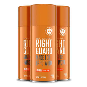 Right Guard Sport Deodorant Spray | Anti-Stain Spray Deodorant For Men | Aluminum Free | 24-Hour Odor Control | Original Scent, 8.5 oz. (3 count)