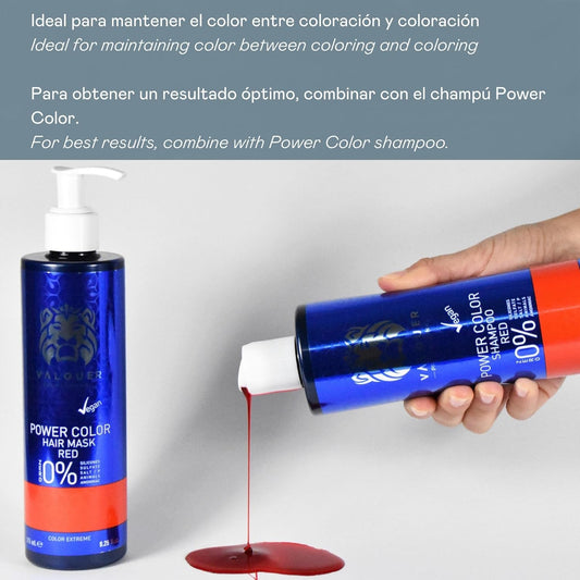 Valquer Power Color Shampoo Vegan Formula Sulfate- Hair Colour 400Ml (Silver)