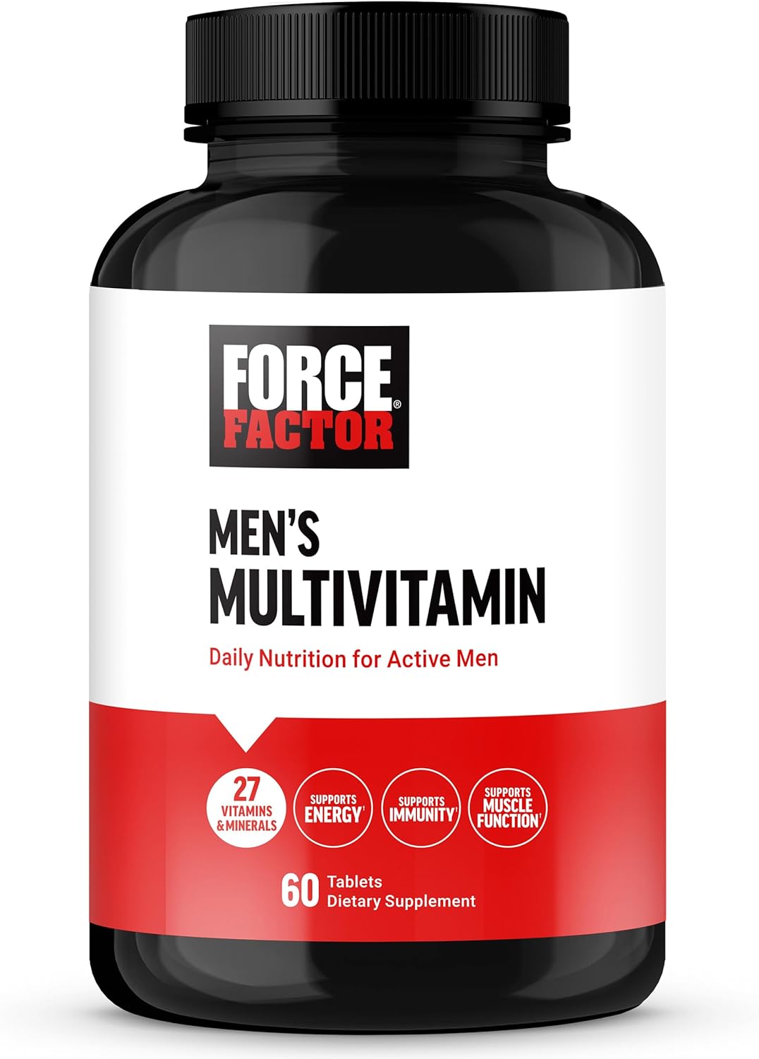 Force Factor Men?s Multivitamins, Multivitamin for Men Plus Amino Acids Supplement with 27 Vitamins and Minerals, and Phytonutrients to Support Energy, and Immunity, 60 Tablets