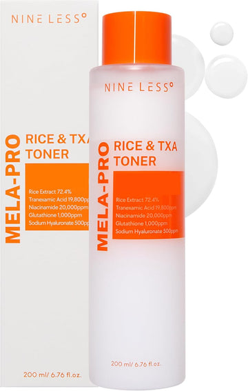 Mela-Pro Rice & Txa Toner – Flawless, Luminous Complexion For Dull Skin - Niacinamide And Glutathione - Soothing & Moisturizing - Korean Skincare, 6.76 Fl.Oz