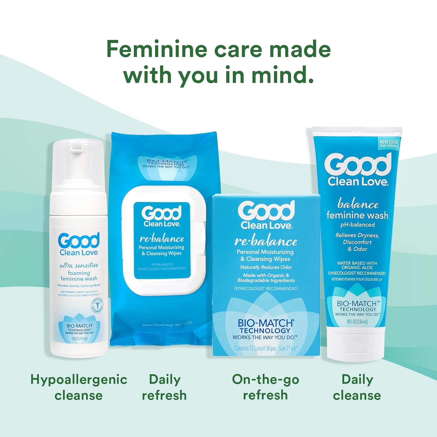 Good Clean Love Ultra Sensitive Foaming Ph-Balanced Feminine Wash, Gentle Vaginal Cleanser For Women With Natural Ingredients, Water-Based, Cleansing & Soothing Intimate Feminine Care, 5 Oz : Health & Household