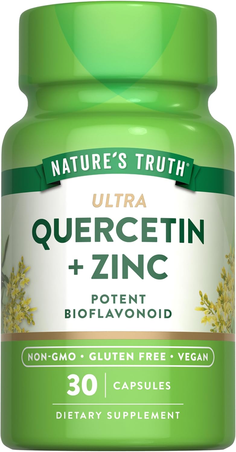 Nature'S Truth Quercetin With Zinc | 30 Capsules | Vegan, Non-Gmo & Gluten Free Supplement | Potent Bioflavonoid