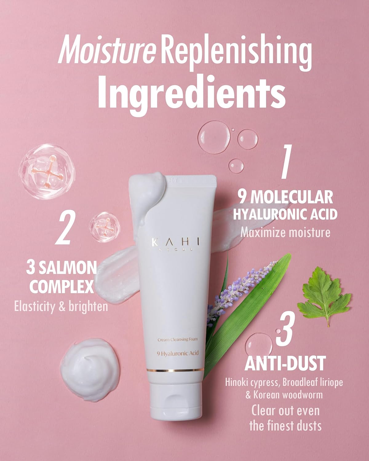 Kahi Cream Foaming Cleanser Face Wash | Hydrating Cream To Foam Cleanser For Oily Skin & Combination Face Care | Gentle Face Cleanser W/Collagen K Beauty Foaming Face Wash 2.70 Fl Oz : Beauty & Personal Care