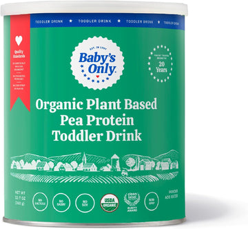 Baby'S Only Organic Plant Based Pea Protein Toddler Drink, Pea Protein Powder, No Dairy, Lactose Or Soy, Organic Toddler Drink With Plant Protein & Iron, Toddlers 12 Months Old And Up, 12.7 Oz, 1 Pack