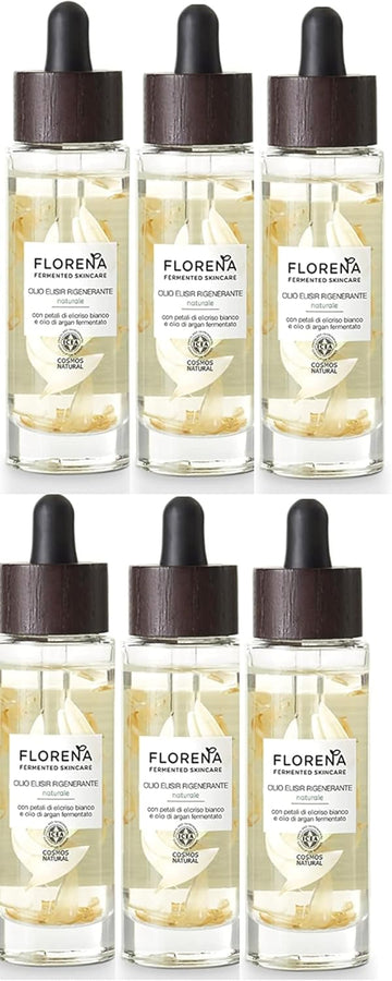 Fermented Skincare Natural Regenerating Face Oil (6X 30Ml – Full Case Deal), Elisir Oil With White Helichrysum Petals & Fermented Organic Argan Oil, Vegan Face Moisturising Oil