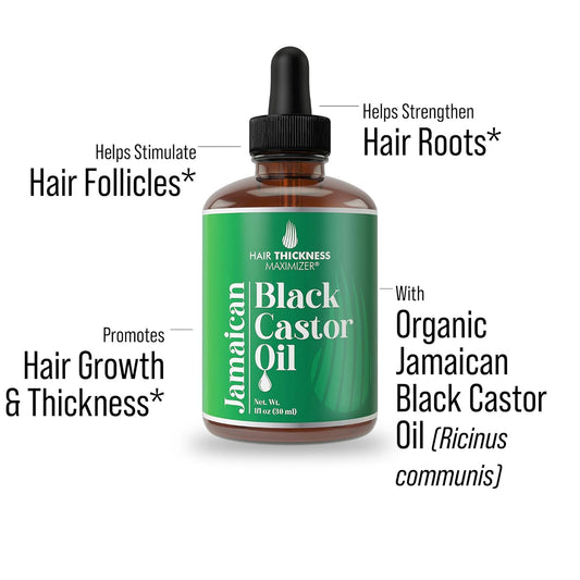 Jamaican Black Castor Oil For Hair Growth. Strengthens & Hydrates Thinning, Dry Hair For A Healthier-Looking Scalp. For Women & Men – Vegan & Unscented 2Oz Serum