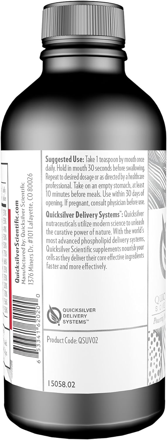 Quicksilver Scientific Liposomal Ultra Vitamin - Liquid Multivitamin & Antioxidant Supplement for Energy, Liver Health & Brain Support - Bioactive B Complex, Vitamin C, D, E & K (100ml) : Health & Household