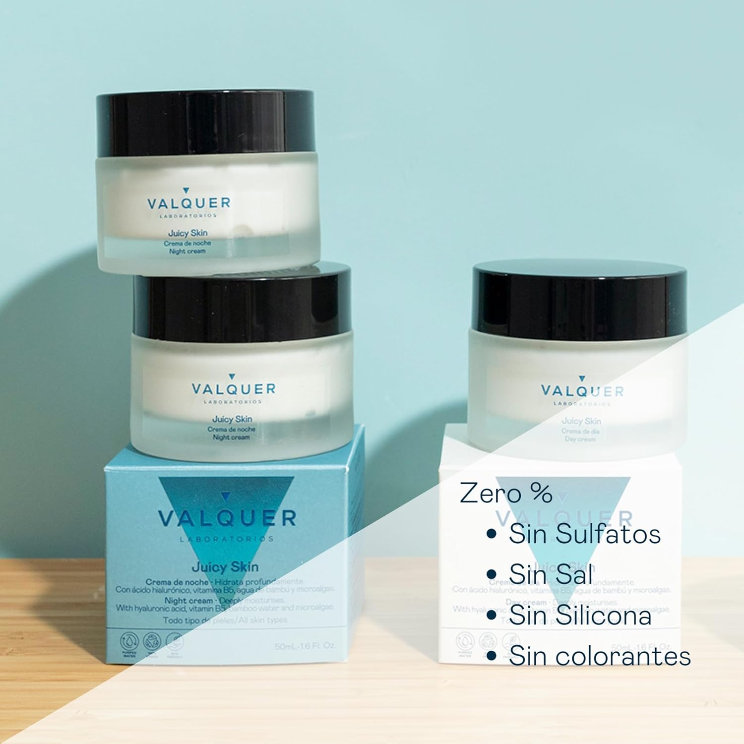 Valquer Laboratorios Day Moisturizing Face Cream with Bamboo Water and Hyaluronic Acid, Super Moisturizing 96% Natural Ingredients All Skin Types - 50ml : Amazon.co.uk: Beauty