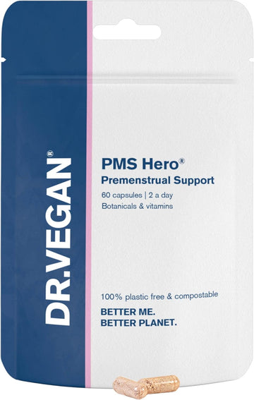 Pms Hero | Women'S Health | Premenstrual Support | Botanicals And Vitamins | 60 Vegan Capsules | Two-A-Day | Dr.Vegan