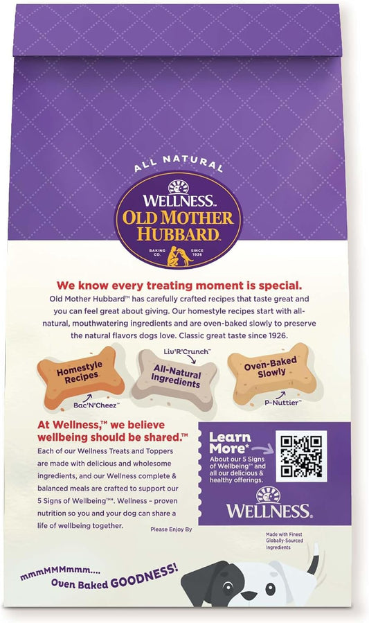 Old Mother Hubbard By Wellness Classic Savory Mix Natural Dog Treats, Crunchy Oven-Baked Biscuits, Ideal For Training, Mini Size, 20 Ounce Bag