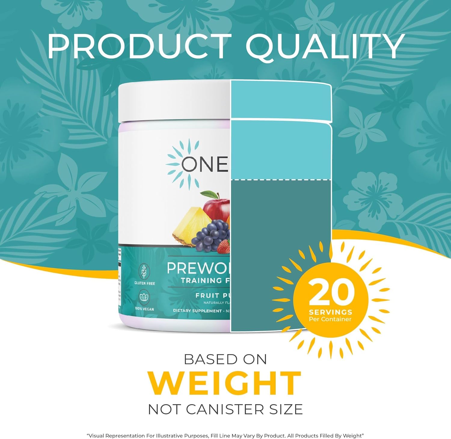 One Sol Pre-Workout for Women, Enhanced Pump & Focus, No Jitters Or Crash, Natural Ingredients, 100% Vegan, Gluten Free & Soy Free, (Fruit Punch) : Health & Household