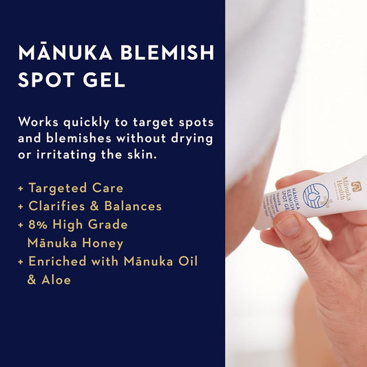 Manuka Health Blemish Spot Gel With 8% Manuka Honey, Manuka Oil & Aloe, Authentic Raw Honey From New Zealand