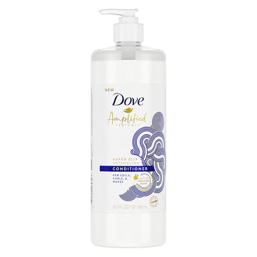 Dove Amplified Textures Deep Moisture Detangling Conditioner For Coils, Curls, And Waves Coconut Milk Hair Moisture Amplifying Hair Care Blend 32.3 Oz