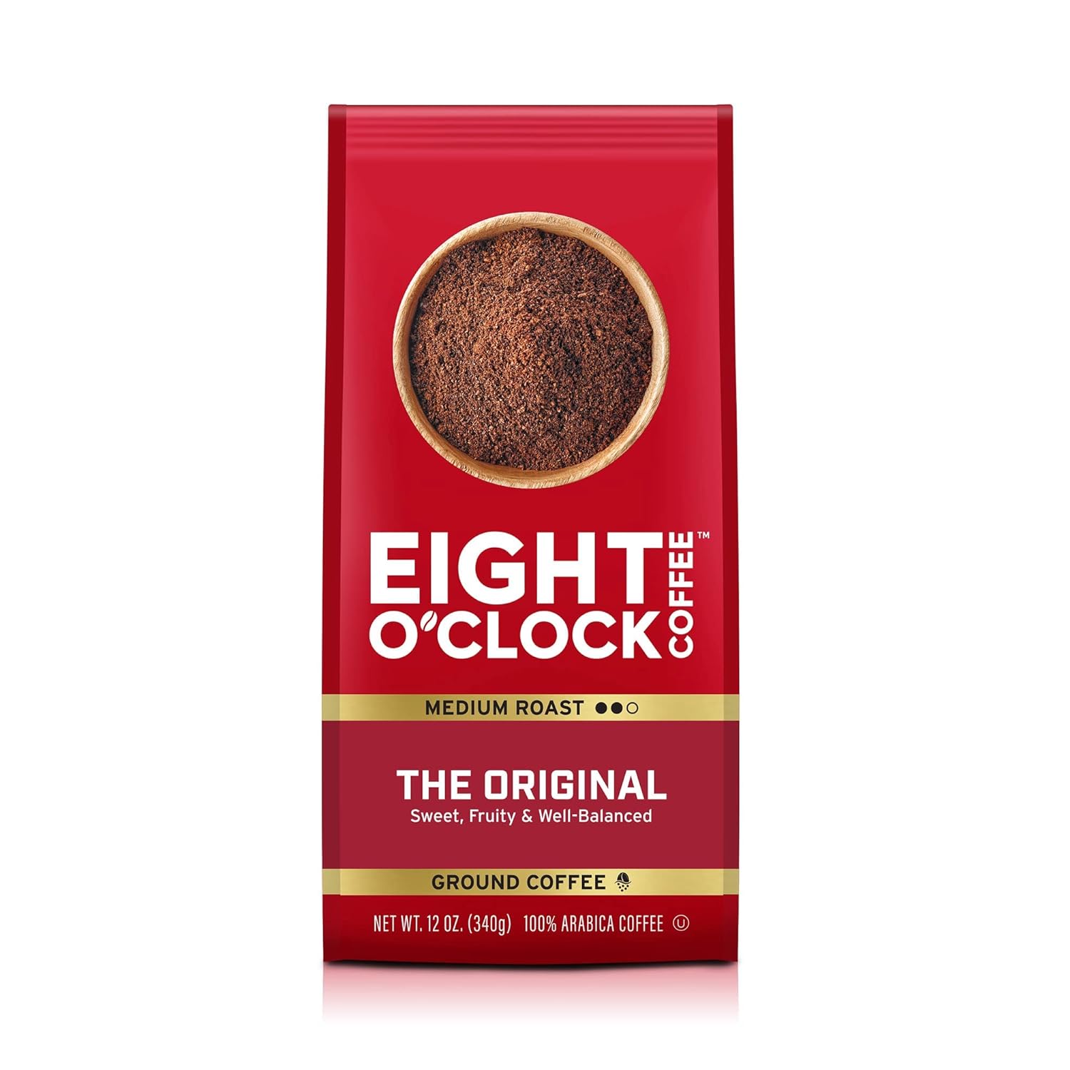 Eight O'Clock Coffee The Original, 12 Ounce (Pack of 6) Medium Roast Ground Coffee 100% Arabica, Sweet, Fruity, Well Balanced