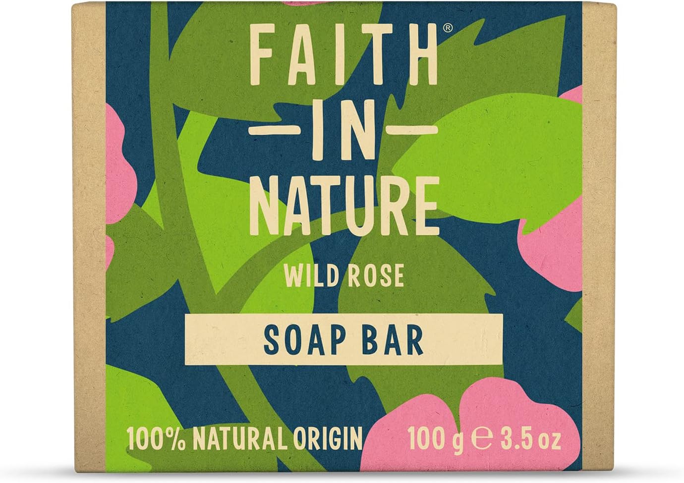 Faith In Nature Natural Wild Rose Hand Soap Bar, Restoring, Vegan & Cruelty Free, No Sls Or Parabens, 100G