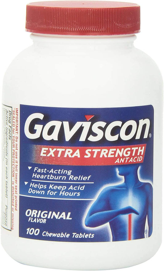 Mckesson Medical-Surgical Gaviscon Extra Strength, 100/Bottle : Health & Household
