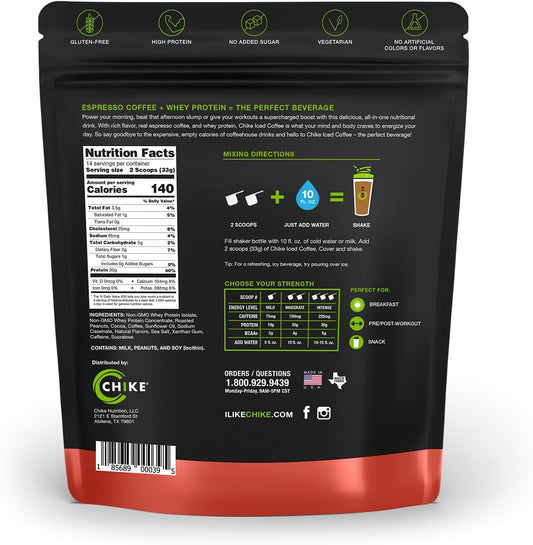 Chike Chocolate Peanut Butter High Protein Iced Coffee, 20 G Protein, 2 Shots Espresso, 1 G Sugar, Keto Friendly And Gluten Free, 14 Servings (16.3 Ounce)