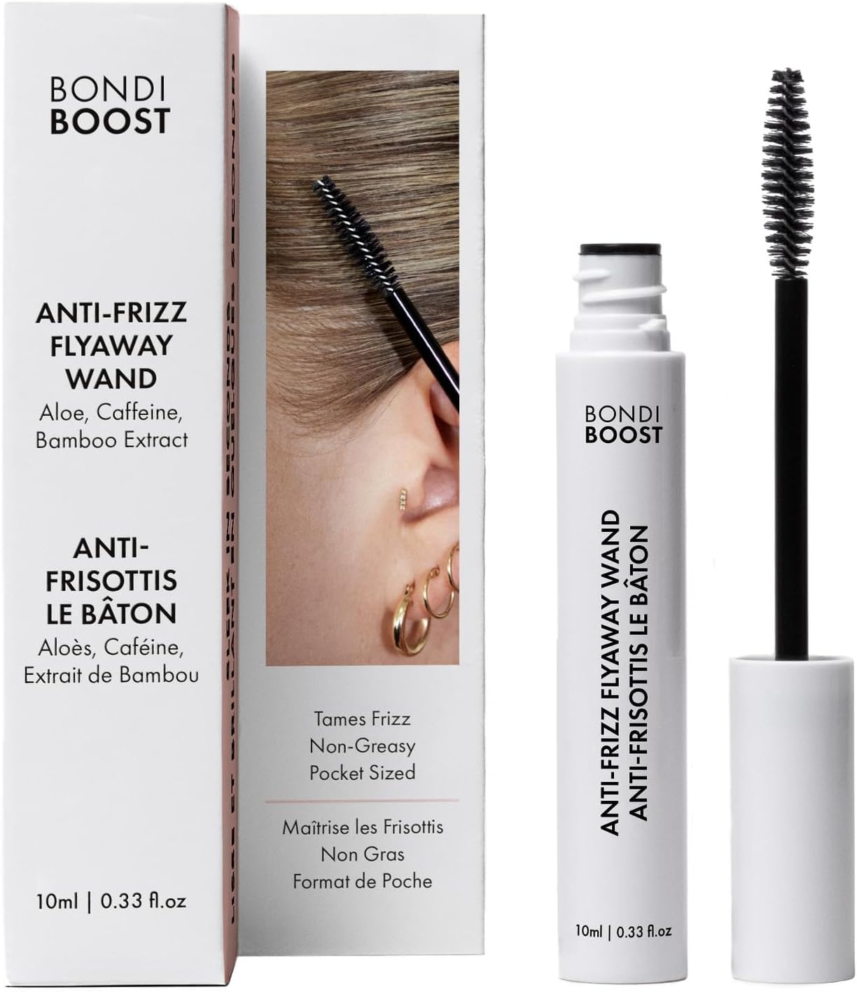 Bondiboost Anti-Frizz Flyaway Wand - Aloe-Based, Serum-Like Formula For Taming Frizz & Flyaways On-The-Go - Vegan & Cruelty-Free, 10Ml