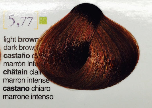 Salermvision Hair Coloring Cream #5.77 Light Brown Intense, 2.3 Ounce/75Ml : Chemical Hair Dyes : Beauty & Personal Care