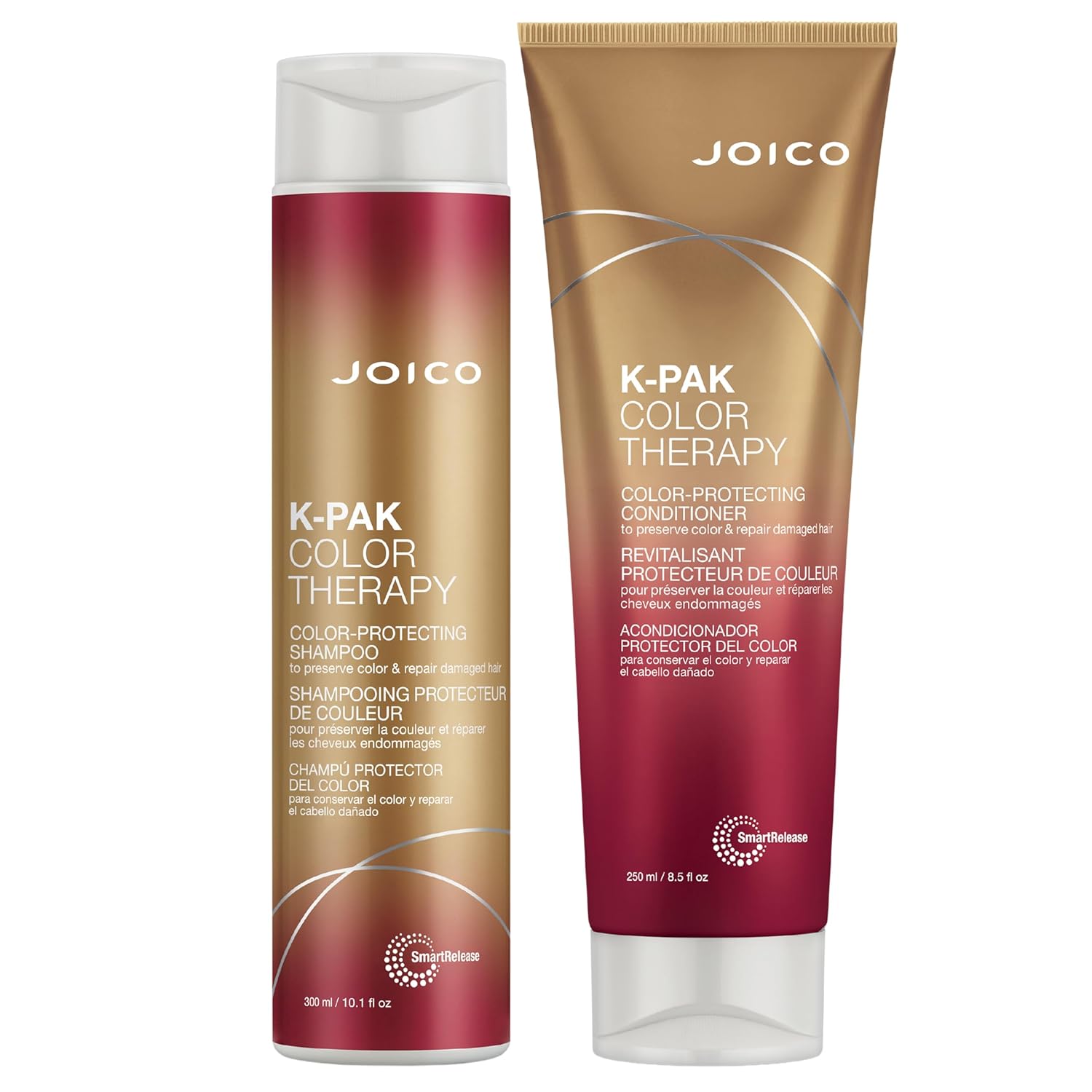 Joico K-Pak Color Therapy Color-Protecting Shampoo And Conditioner | For Color-Treated Hair | Boost Shine | Improve Elasticity | Repair Breakage | Rebuild Damaged Hair | With Keratin & Argan Oil