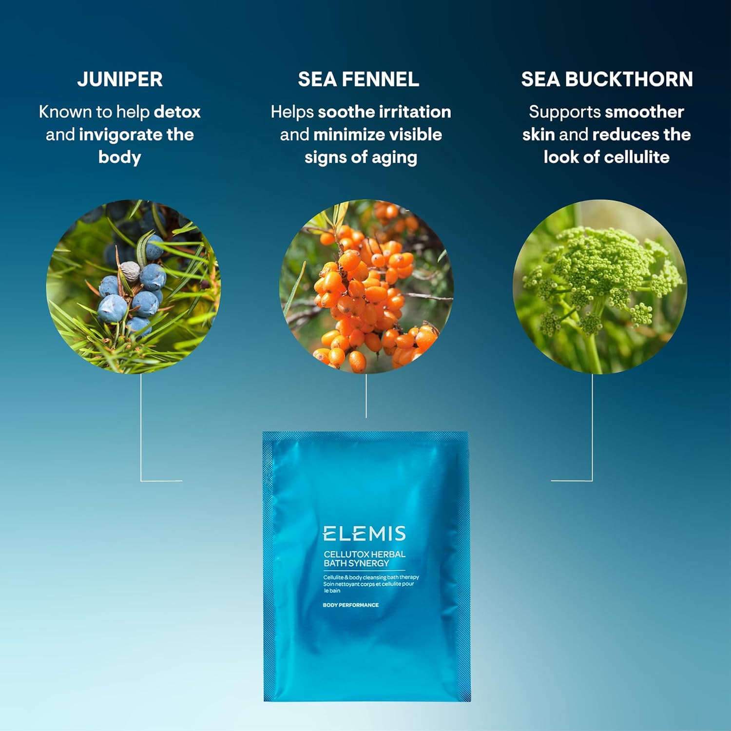 ELEMIS Cellulite Bath Synergy Sachets – Detoxifying & Stimulating Bath Soak with Algae & Sea Fennel Extracts, Cleanses & Revitalizes Skin, Pack of 10 (30g) : Amazon.co.uk: Beauty