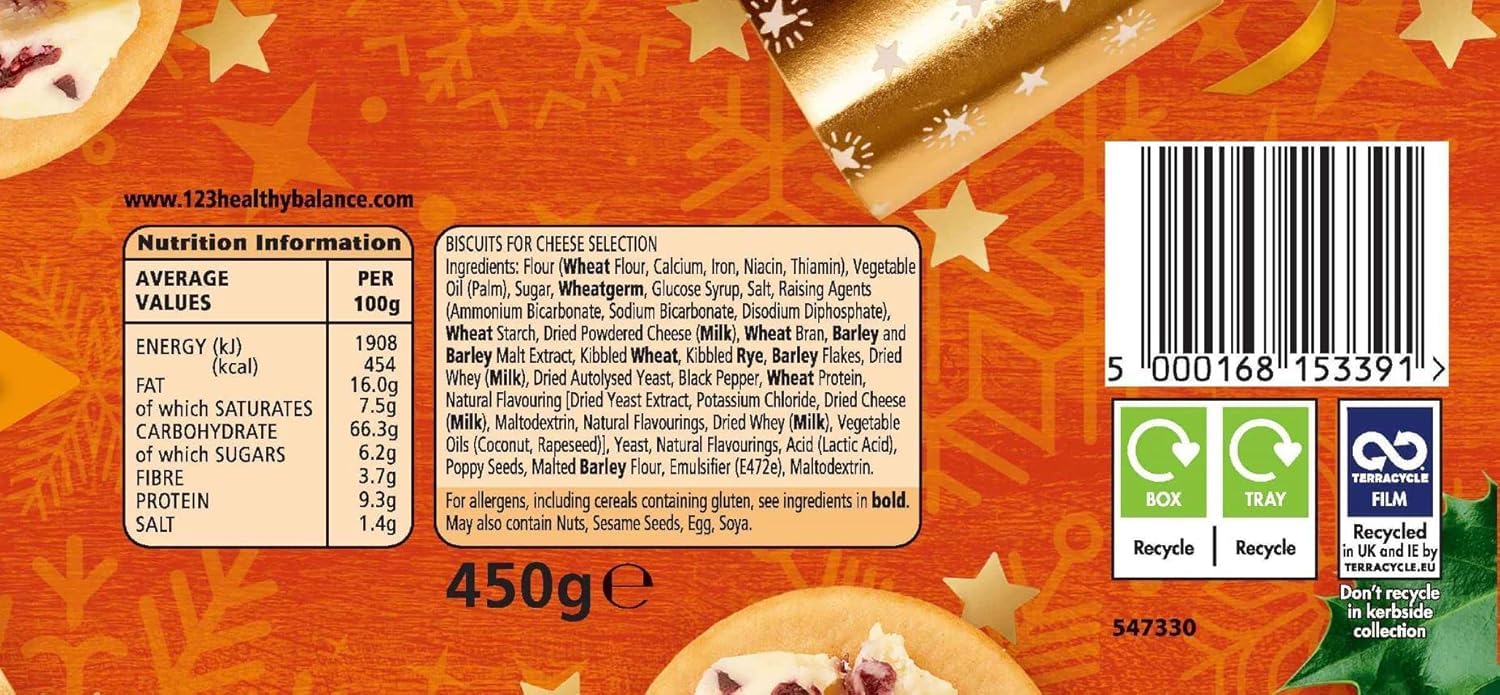 Jacob'S Crackers Biscuit For Cheese 450G