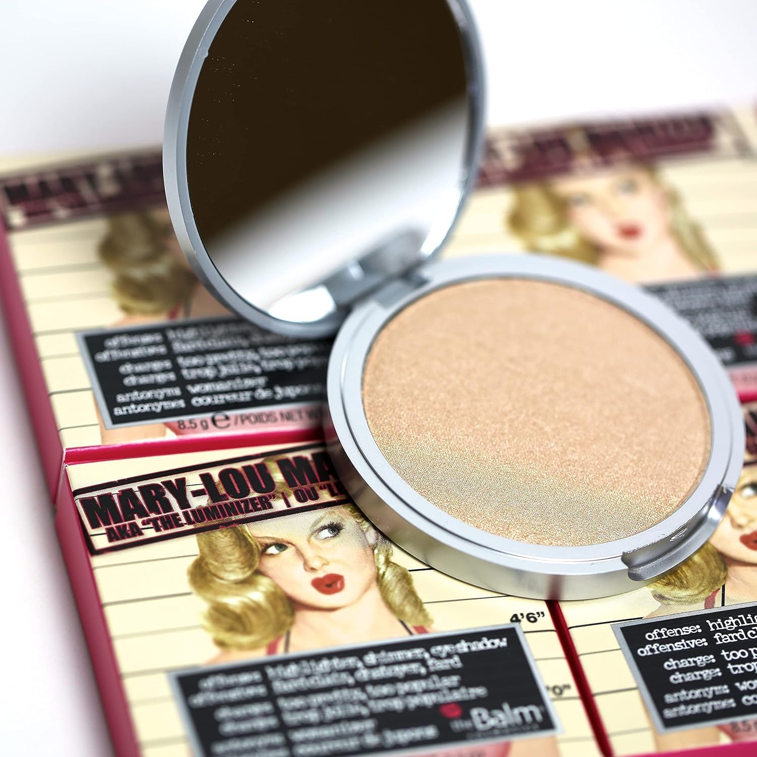 Thebalm Mary-Lou Manizer Honey-Hued Luminizer, Highlighter, Shadow & Shimmer, Subtle Glow, 0.1 Ounce (Pack Of 1) - Travel Size : Beauty & Personal Care
