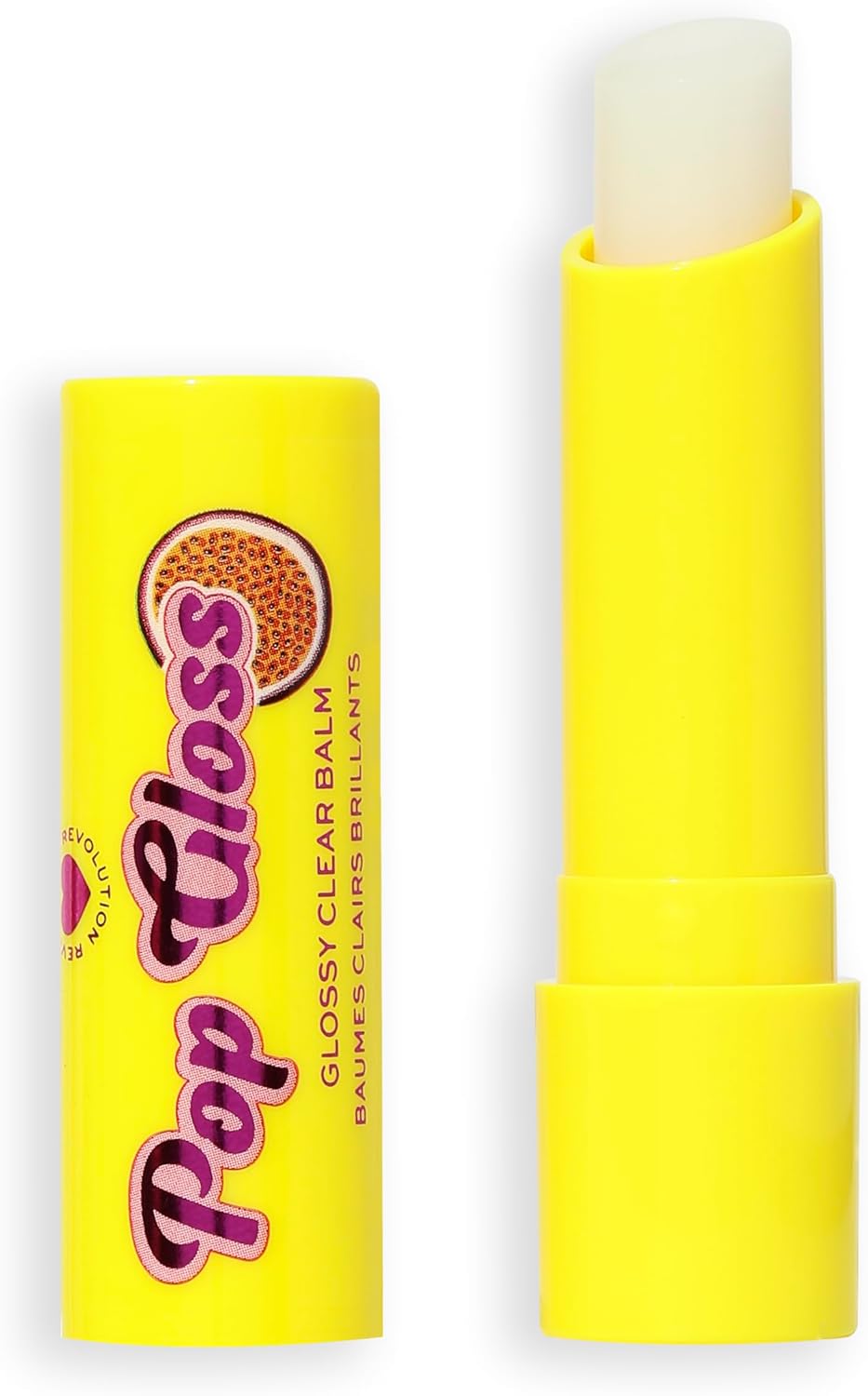 I Heart Revolution Pop Gloss Balm, Hydrating Lip Balm With Glossy Finish & Hint Of Colour, Vegan & Cruelty-Free, Passionfruit Clear : Amazon.co.uk: Beauty