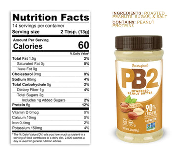 Pb2 Powdered Peanut Butter,6.5 Oz
