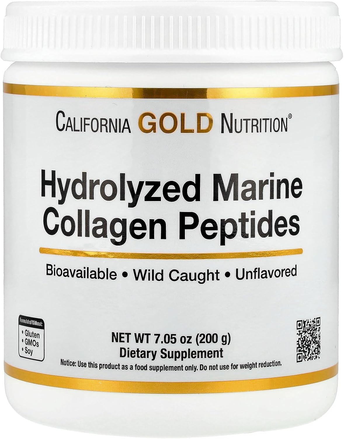 Collagen Peptides Powder With Hyaluronic Acid, Support For Healthy Hair, Skin, Nails, Joints And Bones, Non-Gmo, Gluten And Dairy Free, Unflavored, 7.05 Oz (200 G)