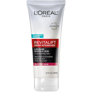 L'Oreal Paris Revitalift 3.5% Pure Glycolic Acid Brightening Cleansing Gel Wth Salicylic Acid 6.7 Fl Oz