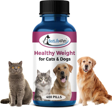 Healthy Weight Supplement for Cats and Dogs - Helps Overweight Pets Control Obesity Through Healthy Fat Burning, Improved Metabolism and Gentle Suppression of Appetite and Cravings Pills