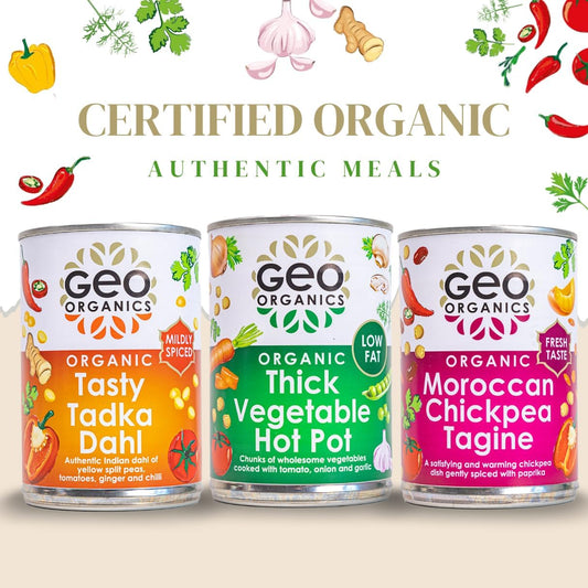 Geo Organics Vegetable Hot Pot 400g (Pack of 1) - Organic One-Pot Dish with Carrots, Parsnips, Potatoes, Mushrooms, and Tomatoes | Vegan & Gluten-Free | Heat & Serve for Quick and Flavorful Meals : Amazon.co.uk: Grocery