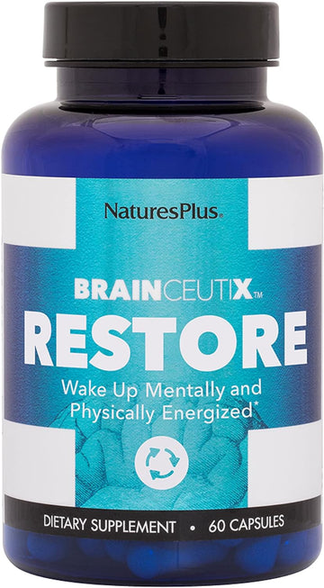 Brainceutix Naturesplus Restore - 60 Vegan Capsules - Promotes Healthy Sleep & Nighttime Brain Recovery - Cognitive Support & Optimal Brain Function - Vegetarian, Gluten-Free- 30 Servings