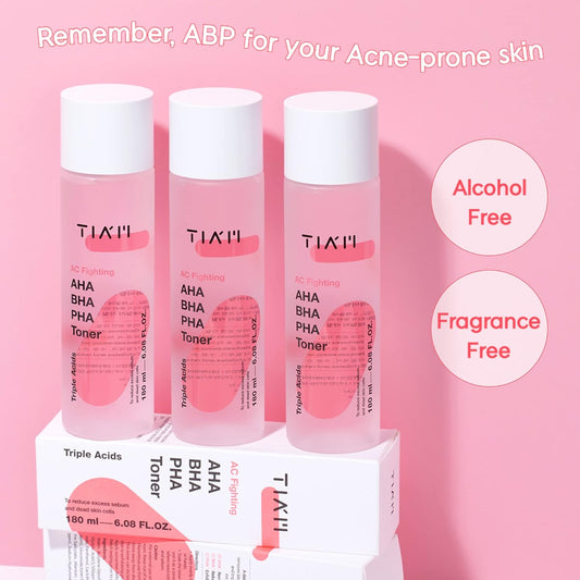 Tiam Blemish Care Trio: Ac Fighting Aha Bha Pha Toner, Ac Fighting Spot Rx Cream, Anti-Blemish Body Lotion, Gentle Exfoliation, Even Skin Tone, Korean Skincare Set