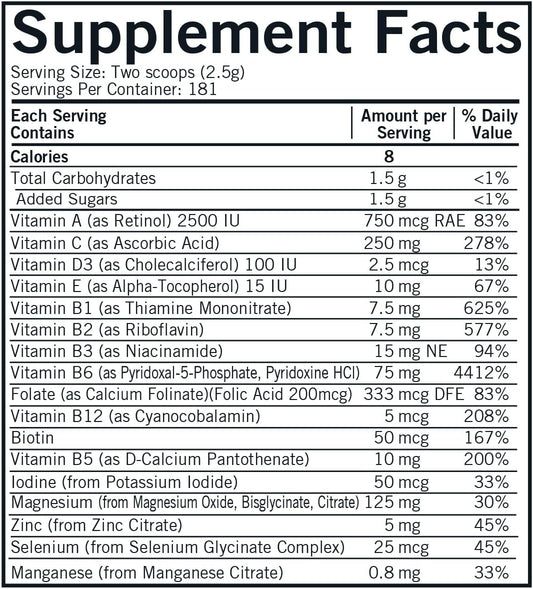 Kirkman Super Nu-Thera® With 25 Mg P-5-P Powder - New, Improved Formula! | 454 Gm/16 Oz | Multi Vitamin