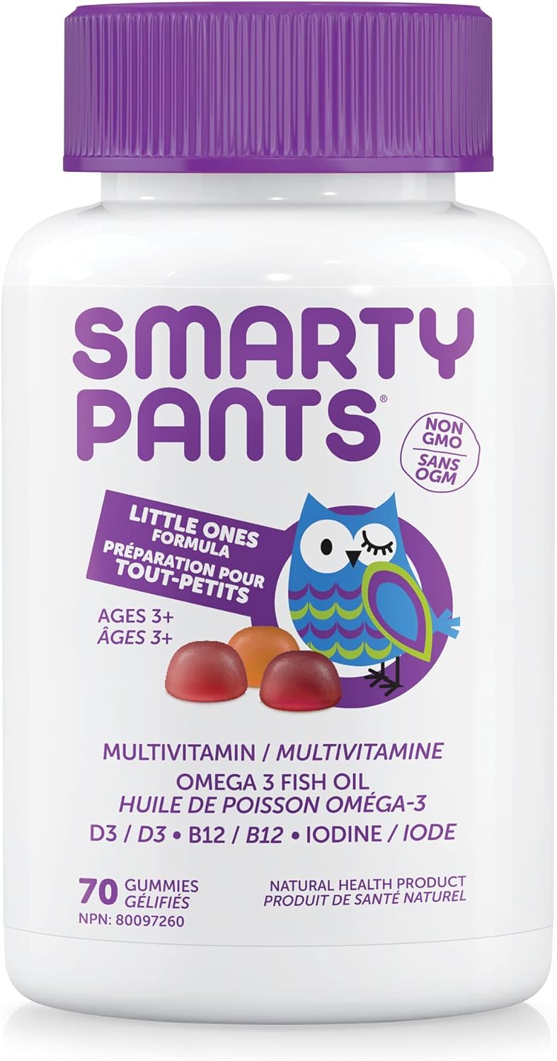 Smartypants Toddler Formula Daily Gummy Vitamins: Gluten Free, Multivitamin & Omega 3 Fish Oil (Dha/Epa), Methyl B12, Vitamin D3, Vitamin B6, 70 Count