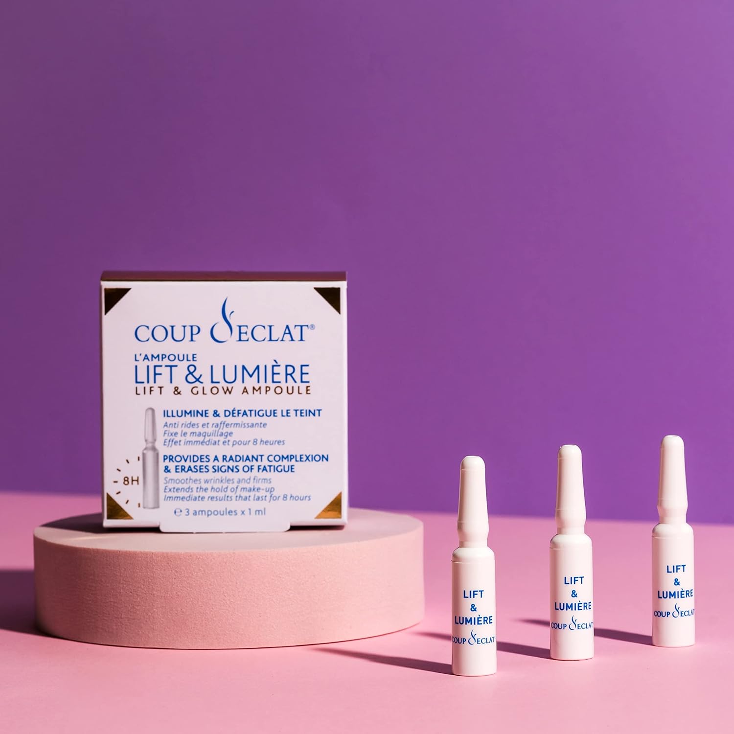 Coup D'Eclat Lift & Glow Ampoules - Instant Radiance Boosting Serum For All Skin Types 3X 0.033 Fl.Oz : Beauty & Personal Care