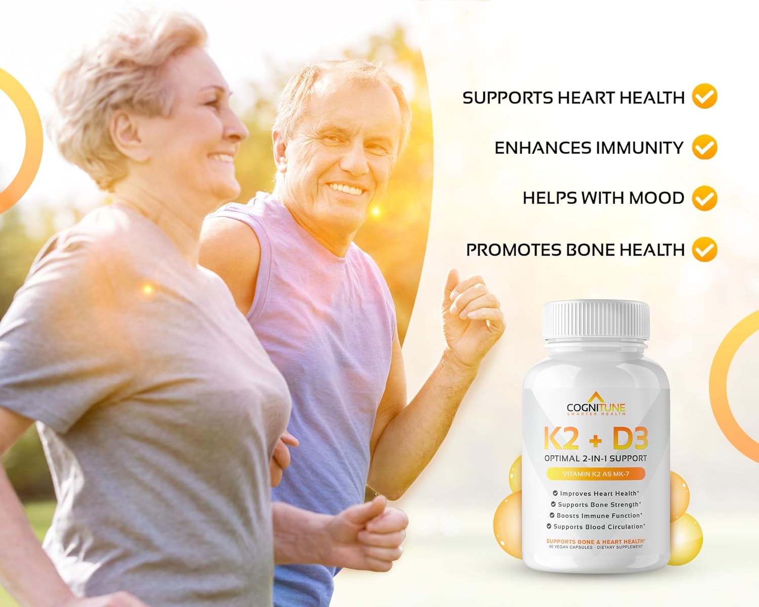 Vitamin D3 5000 Iu With Vitamin K2 (Mk7) Supplement - Premium Immune, Heart & Bone Health Capsules - Vitamin K2 D3 Complex With 5000 Iu Of Vitamin D3 & 90 Mcg Of Vitamin K2 Mk7-60 Count