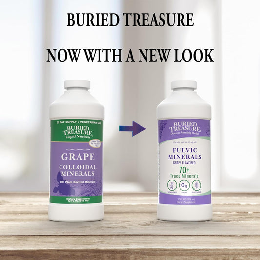 Buried Treasure Fulvic Mineral Complex, 32 Fl Oz, Grape Flavored