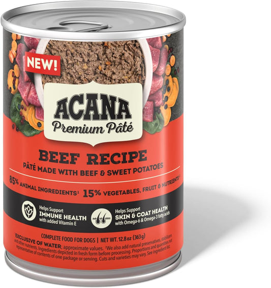 Acana Premium Pate™ Wet Dog Food, Beef Recipe 12.8Oz Can (Case Of 12)