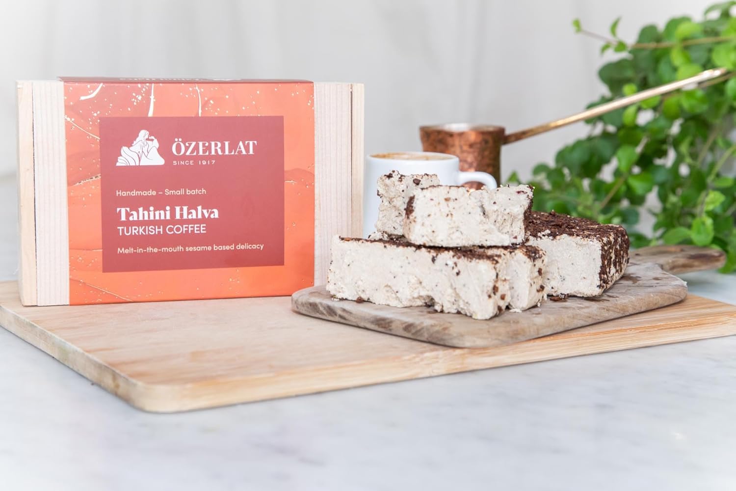 Ozerlat Real Tahin Helva - Coffee – Halva Luxury Gourmet Artisan Dessert Sweets, Premium Quality Natural Ingredients, Vegan, Gluten Free (300g) : Amazon.co.uk: Grocery