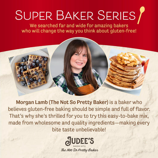 Judee'S Gluten Free Pancake Mix, Super Baker Series - Makes 24 To 26 Pancakes - Make Fluffy And Flavorful Gluten Free Waffles And Pancakes - Tasty Pancakes For Breakfast - Homemade Baked Goods Mix