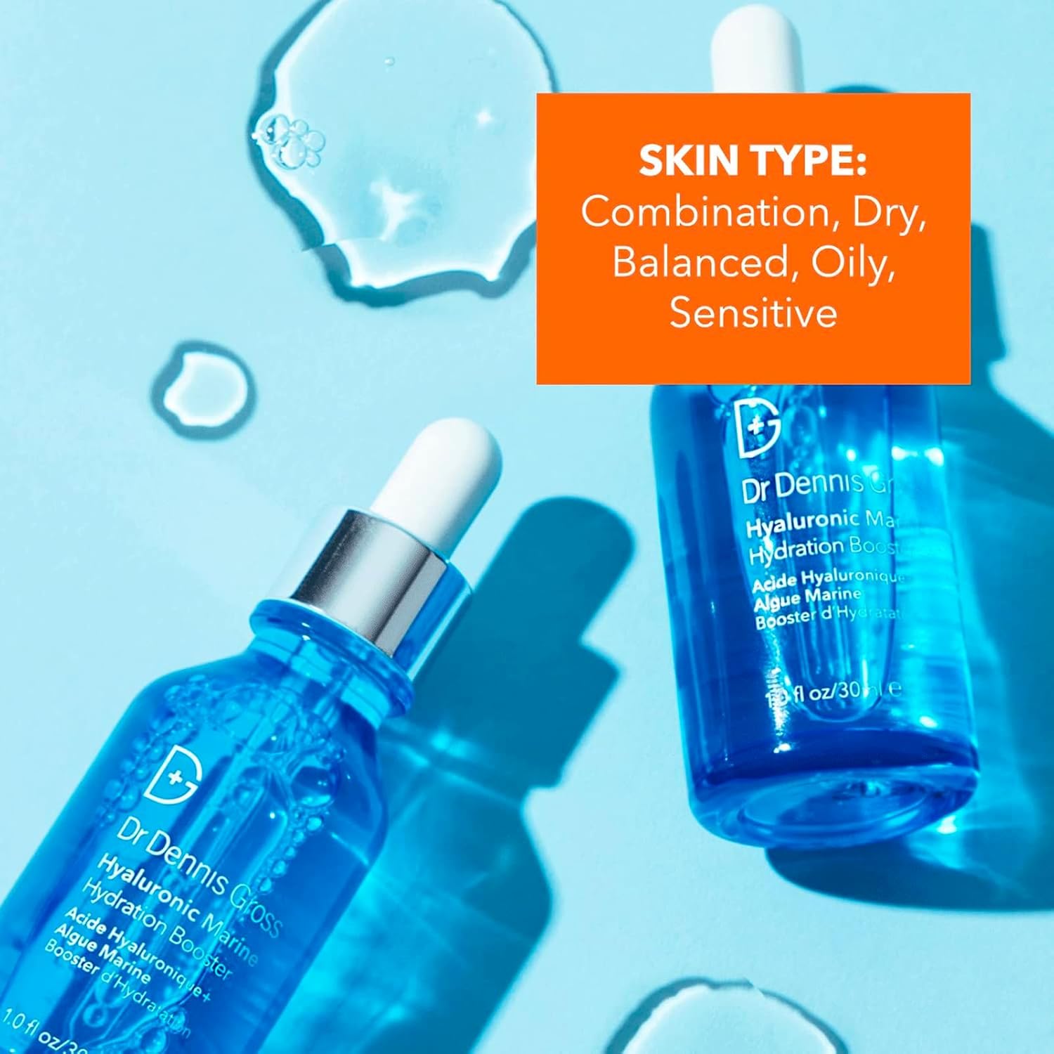 Dr Dennis Gross Hyaluronic Marine™ Hydration Booster: For Dehydrated, Rough Texture, Dry Fine Lines & Wrinkles, 1 Fl Oz : Beauty & Personal Care