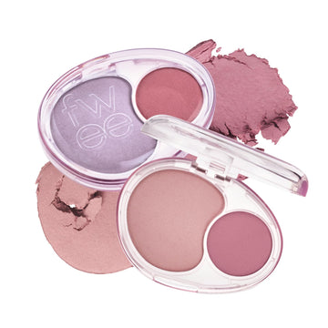 Mellow Dual Blush | Mv02 Icy Cupid | Dual Color, Jelly Texture, 12 Colors, Longwear, Long-Lasting | 7.2G