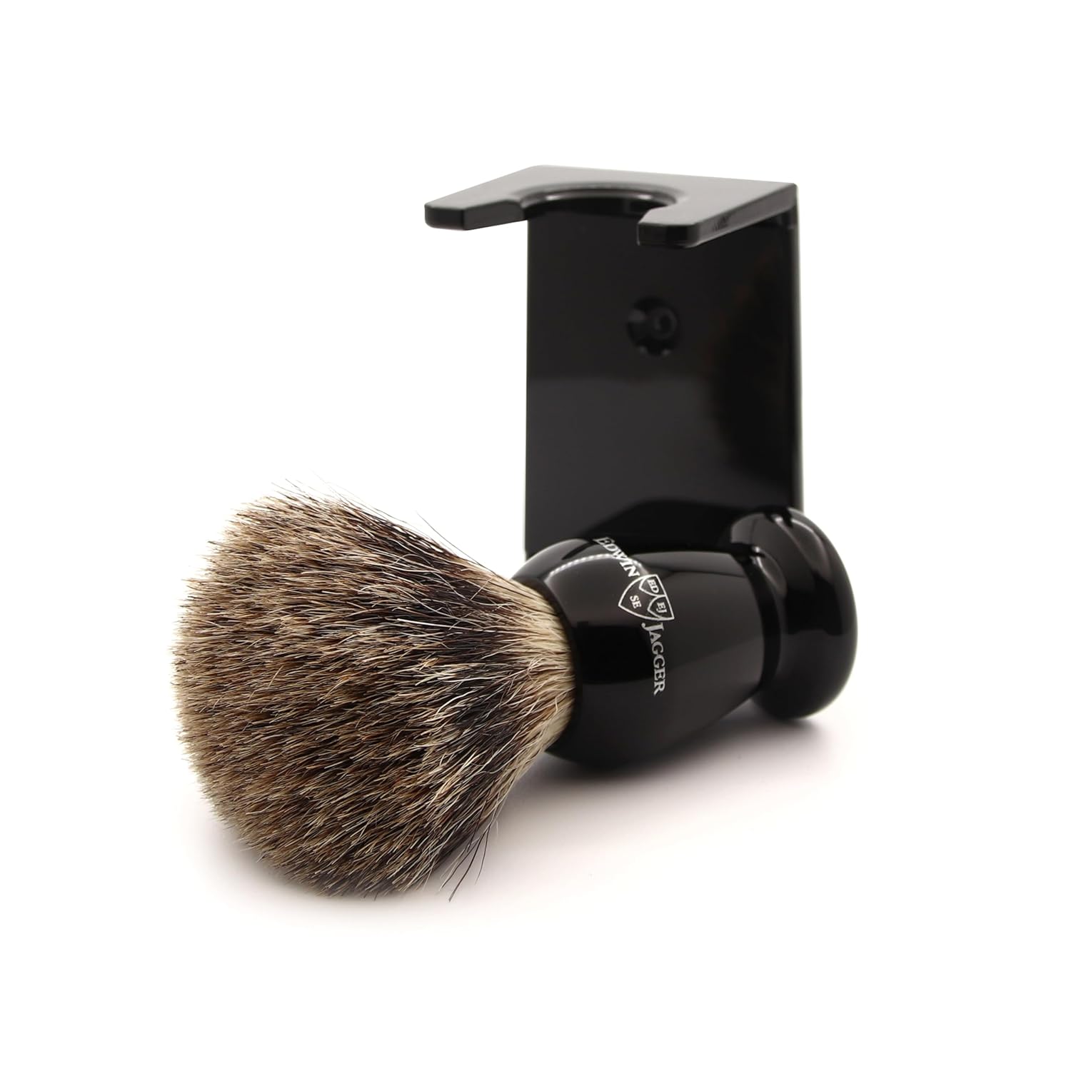 Edwin Jagger 1Ej946Sds Classic Best Badger Hair Exfoliating Shaving Brush With Stand For Shaving Cream Or Shaving Soap For Men And Women (Imitation Ebony) : Boar Shaving Brush : Beauty & Personal Care