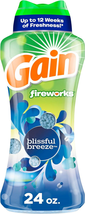 Gain Fireworks In-Wash Scent Booster Beads, Blissful Breeze, 24 Oz