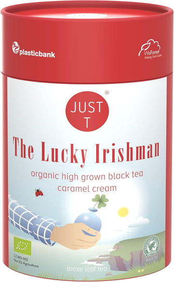 Just T Rhubarb Hygge Loose Leaf Tea (80G) | Organic Black Tea – Mixed With Rhubarb And Vanilla | Premium Organic Loose Tea | 436216